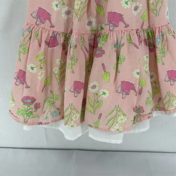 Sigrid Olsen Girls Floral Sundress Pink Size 4 Sleeveless Spring Twirl - Picture 3 of 11